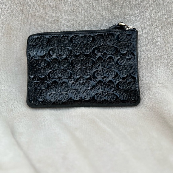 Black Coach Patent Leather Wristlet - Picture 5 of 6